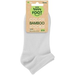 Happy Foottopia къси бамбукови чорапи, бели, размер 35 - 38