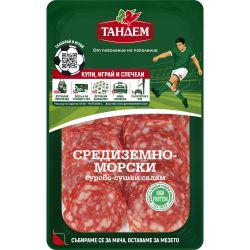 Тандем средиземноморски сурово-сушен салам слайс (100 г)