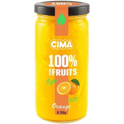 Cima конфитюр портокал 100% плод, веган (280 г)