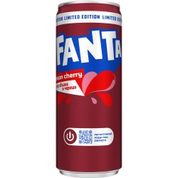 Fanta Limited Edition Crimson Cherry газирана напитка с вкус на ябълка и череша (250 мл)