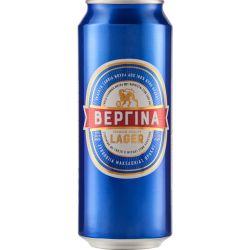 Vergina лагер бира в кен 5% (500 мл)