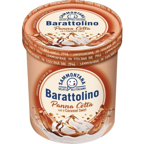 Sammontana Barattolino Panna Cotta сладолед панакота с карамелен топинг и бадеми (800 мл)