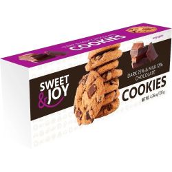 Sweet&Joy бисквити с черен и млечен шоколад (135 г)