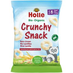 Holle Crunchy био снакс с ориз и леща (25 г)