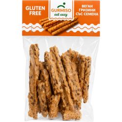 Gurmiso безглутенови веган гризини със семена, 80 г