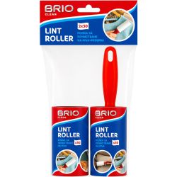 Brio ролка за почистване на мъх с резерва, 2 бр. х 30 листа (1 к-кт)