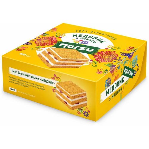 Nursu медена торта с вишни