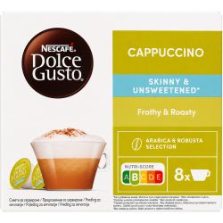Nescafe Dolce Gusto Cappuccino Skinny & Unsweetened кафе капсули, 2 бр. х 8 бр., 161.6 г (16 бр.)