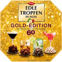 Trumpf Edle Tropfen in Nuss Gold-Edition шоколадови бонбони с алкохол и лешници (200 г)