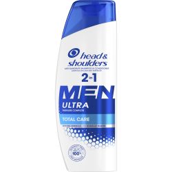 Head & Shoulders Men Ultra Total Care 2in1 цялостна грижа 2в1, шампоан против пърхот (330 мл)