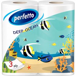 Perfetto тоалетна хартия дълбок океан, 3 пласта (4 бр.)