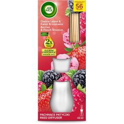 Air Wick Extra Oils ароматизатор с ратанови пръчици горски плодове и цвят от праскови (42 мл)