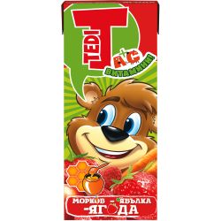 Tedi плодова напитка ягода, моркови и ябълка (200 мл)