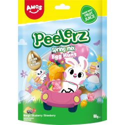 Amos 4D Gummy пролетен микс лимон, ябълка и ягода (65 г)