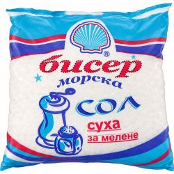 Бисер морска сол суха за мелене (500 г)
