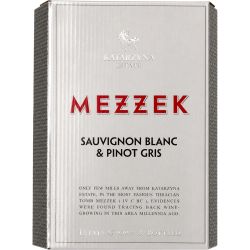 Mezzek бяло сухо вино совиньон блан & Пино Гри, Bag in Box  (3 л)