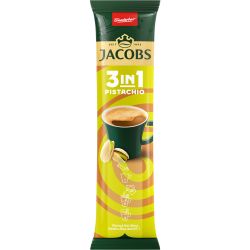 Jacobs 3in1 Pistachio разтворима кафе напитка, 24 бр. х 11.1 г (266.4 г)