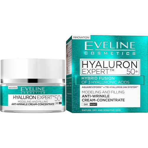 Eveline Cosmetics New Hyaluron 50+ крем за лице SPF8 (50 мл)