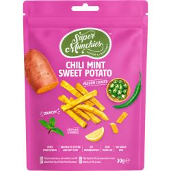 Super Munchies чипс от сладък картоф с чили и мента (30 г)