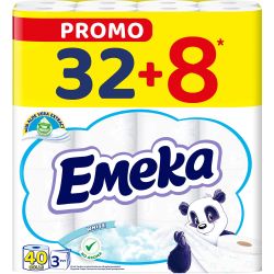 Emeka тоалетна хартия Уайт 3 пласта (40 бр.)