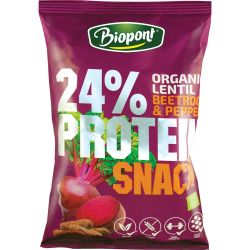 Biopont био протеинов снакс от леща с червено цвекло и черен пипер (50 г)