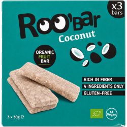 Roobar био кокосов бар, 3 бр. х 30 г (90 г)