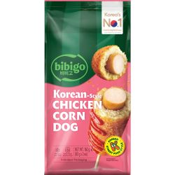 Bibigo Korean Style Chicken Corn Dog замразен корндог с пилешка наденица (160 г)