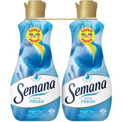 Semana Extra Fresh Blue омекотител промо пакет, 150 пранета, 2 бр. х 2 л (4 л)