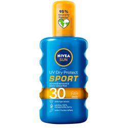 Nivea Sun UV Dry Protect слънцезащитен спрей SPF 30 (200 мл)