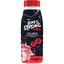 Stay Strong PRO млечна напитка с колаген и вкус на ягода (500 мл)