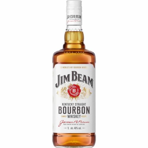 Jim Beam White бърбън уиски (1 л)