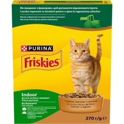Purina Friskies храна за домашни котки с пилешко, пуешко и зеленчуци (270 г)