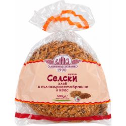 Елиаз селски хляб с пълнозърнесто брашно и квас нарязан (500 г)