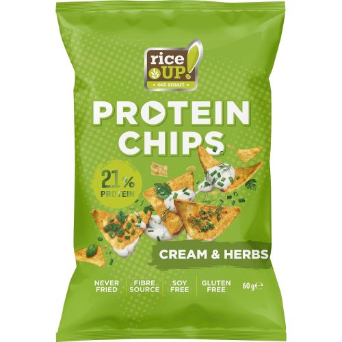 Rice Up протеинов чипс сметана и билки (60 г)