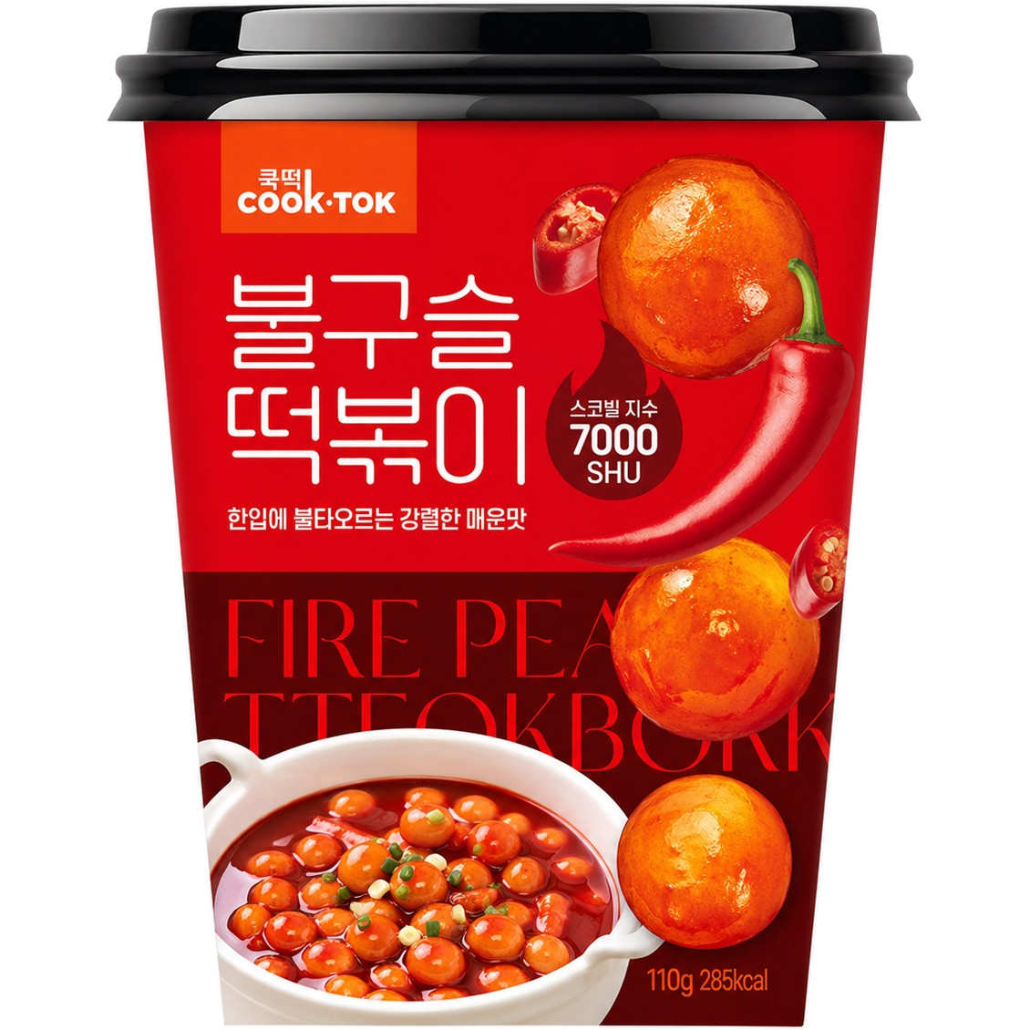 Cook Tok инстантен оризов кейк перли екстра люто в чаша (108 г)