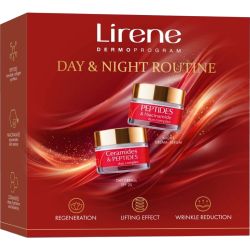 Lirene Day&Night Routine комплект дневен крем против стареене SPF 20 и нощен крем-серум 60+, 2 бр. x 50 мл (1 бр.)