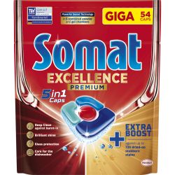 Somat Excellence Premium 5в1 таблетки за съдомиялна машина (54 бр.)