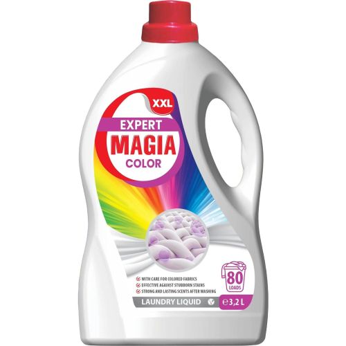 Magia Expert Color XXL течен перилен препарат за цветно пране, 80 пранета (3.2 л)