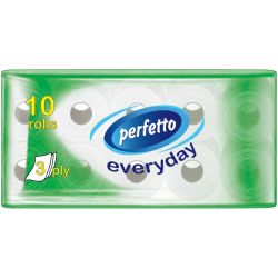 Perfetto Everyday тоалетна хартия, 3 пласта (10 бр.)