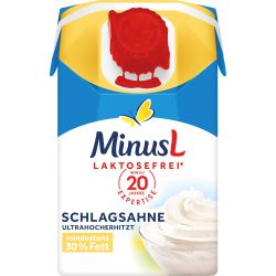 MinusL сладкарска сметана без лактоза 30%, UHT (200 г)