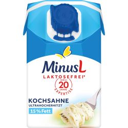 MinusL сметана за готвене без лактоза 15%, UHT (200 г)
