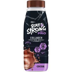 Stay Strong Pro млечна протеинова напитка с колаген и вкус на какао (500 мл)
