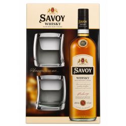 Savoy уиски с 2 чаши подаръчен комплект (700 мл)