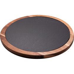 Brio акациева дъска с натурален камък, 34 см x 1.5 см (1 бр.)