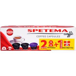Spetema промо пакет кафе капсули 2 + 1 подарък, съвместими с Dolce Gusto, 48 бр. х 5 г (240 г)