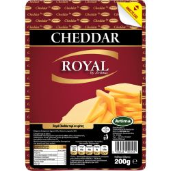 Artima Royal сирене чедър, слайс 50% (200 г)