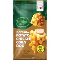 Bibigo Korean Style Potato Chicken Corn Dog замразен корндог с пиле и картофи (200 г)
