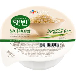 Bibigo сготвен ориз за микровълнова, 50% кафяв ориз (210 г)