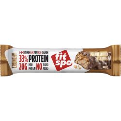 Fit Spo Crunchy протеинов бар с фъстъчено масло и карамел (60 г)