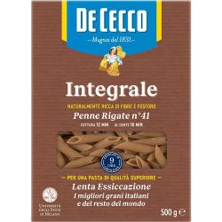 De Cecco пълнозърнесто Пене Ригате (500 г)